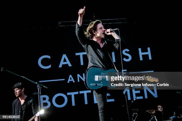 Ryan Evan McCann of Catfish & The Bottlemen perfoms on stage during iDays festival on June 22, 2018 in Milan, Italy.