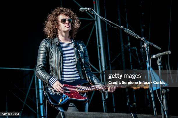 Benji Blakeway of Catfish & The Bottlemen perfoms on stage during iDays festival on June 22, 2018 in Milan, Italy.