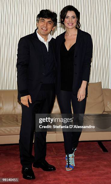 Vincenzo Salemme and Luisa Ranieri attend 'La Vita E' Una Cosa Meravigliosa' Milan Photocall held at Terrazza Martini on March 30, 2010 in Milan,...