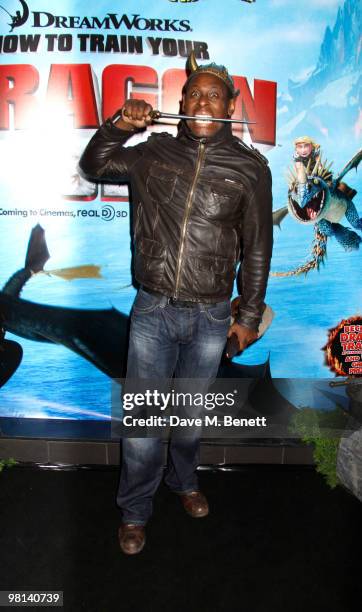 David Harewood attends the gala screening of "How To Train Your Dragon" at Vue West End on March 28, 2010 in London, England.