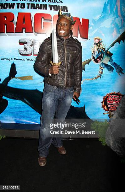 David Harewood attends the gala screening of "How To Train Your Dragon" at Vue West End on March 28, 2010 in London, England.