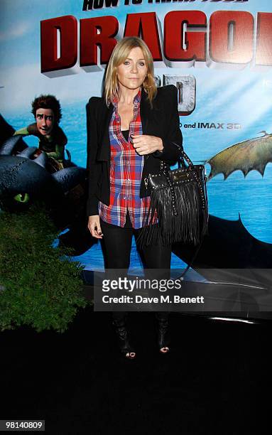 Michelle Collins attends the gala screening of "How To Train Your Dragon" at Vue West End on March 28, 2010 in London, England.