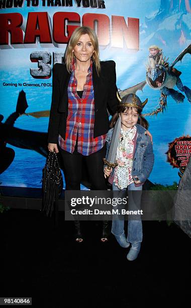 Michelle Collins attends the gala screening of "How To Train Your Dragon" at Vue West End on March 28, 2010 in London, England.
