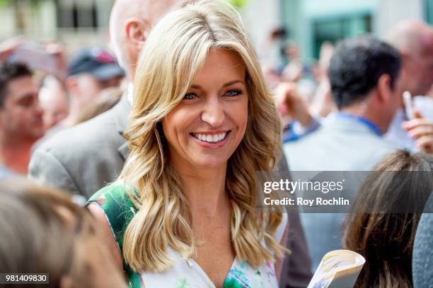 Ainsley Earhardt of Fox and friends in the audience during Lynyrd Skynyrd performs on Fox & Friends Summer Concert Series on June 22, 2018 in New...