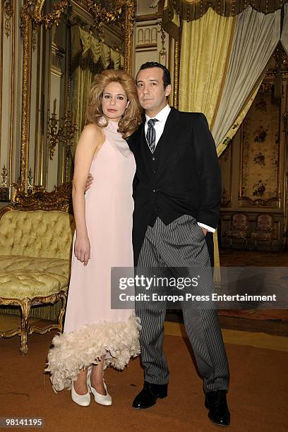 Cristina Pena as Carmen Martinez Bordiu and Jose Luis Garcia Perez at the tv movie 'Alfonso de Borbon y Dampierre. The damned Prince' on March 30,...