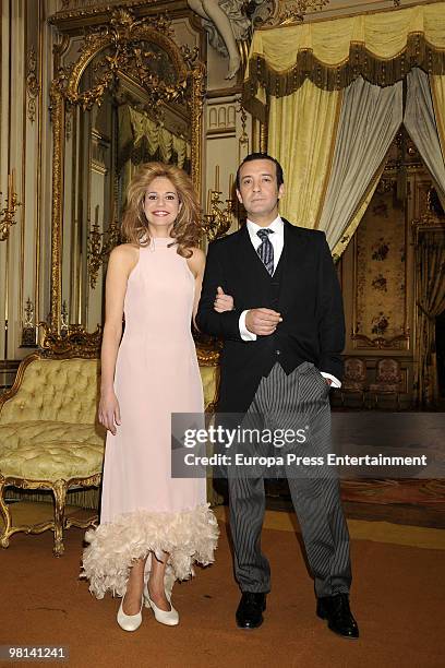 Cristina Pena as Carmen Martinez Bordiu and Jose Luis Garcia Perez at the tv movie 'Alfonso de Borbon y Dampierre. The damned Prince' on March 30,...