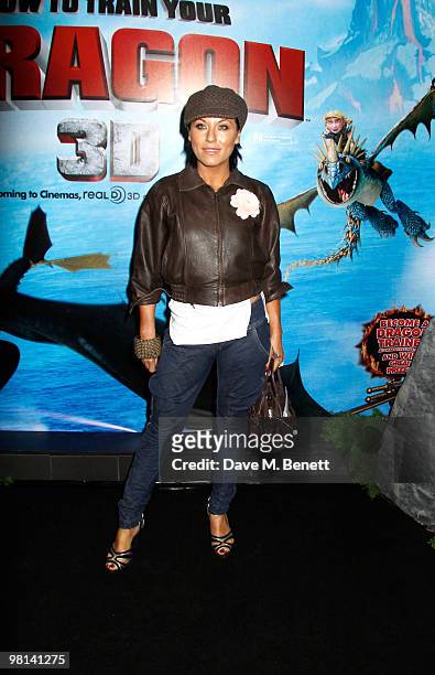 Jessie Wallace attends the gala screening of "How To Train Your Dragon" at Vue West End on March 28, 2010 in London, England.