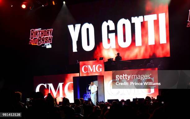 Yo Gotti performs at Birthday Bash 2018 at Cellairis Amphitheatre at Lakewood on June 16, 2018 in Atlanta, Georgia.