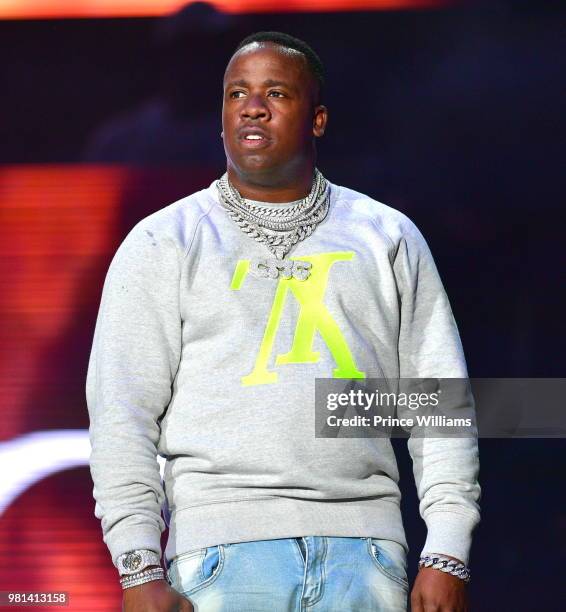 Yo Gotti performs at Birthday Bash 2018 at Cellairis Amphitheatre at Lakewood on June 16, 2018 in Atlanta, Georgia.