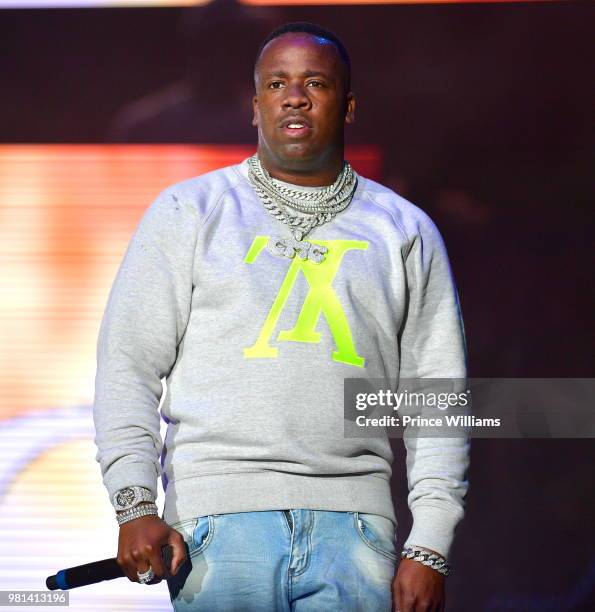 Yo Gotti performs at Birthday Bash 2018 at Cellairis Amphitheatre at Lakewood on June 16, 2018 in Atlanta, Georgia.