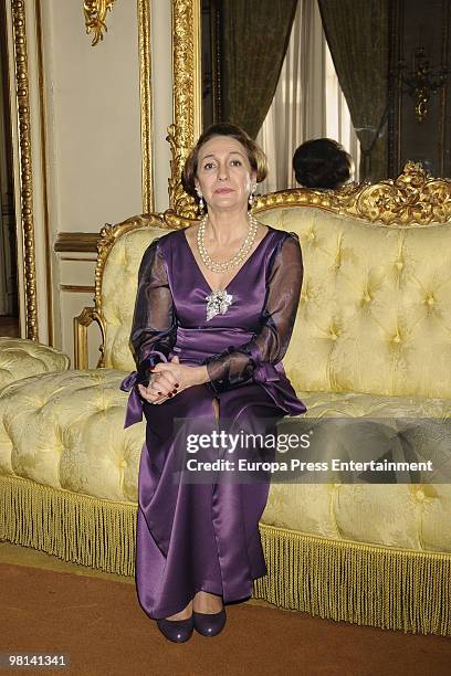 Luisa Gavasa as Carmen Polo at the tv movie 'Alfonso de Borbon y Dampierre. The damned Prince' on March 30, 2010 in Madrid, Spain.