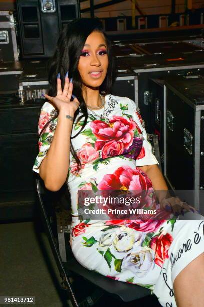 Cardi B attends Birthday Bash 2018 at Cellairis Amphitheatre at Lakewood on June 16, 2018 in Atlanta, Georgia.