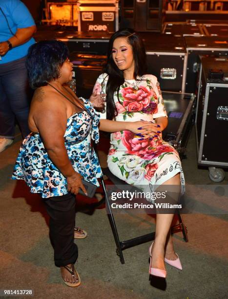 Cardi B attends Birthday Bash 2018 at Cellairis Amphitheatre at Lakewood on June 16, 2018 in Atlanta, Georgia.