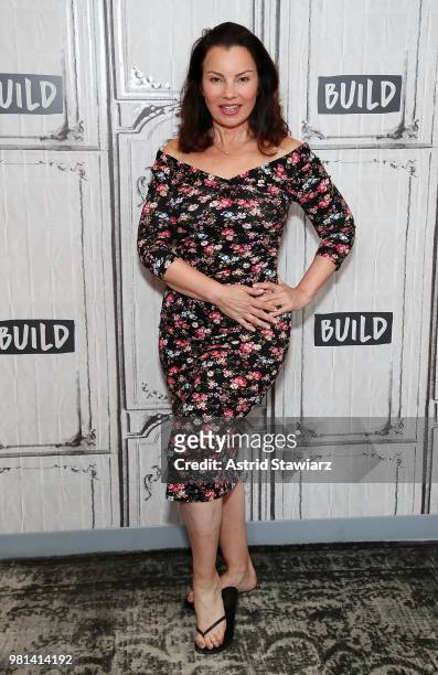 Actress Fran Drescher visits Build Studio on June 22, 2018 in New York City.