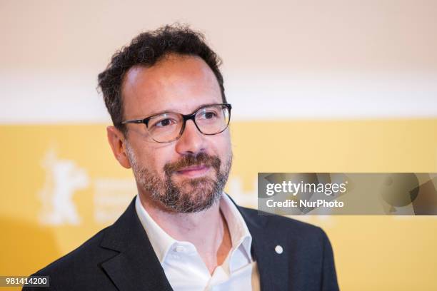 Former Italian director of Locarno Film Festival Carlo Chatrian is pictured during a press conference in Berlin, Germany on June 22, 2018. Chatrian...