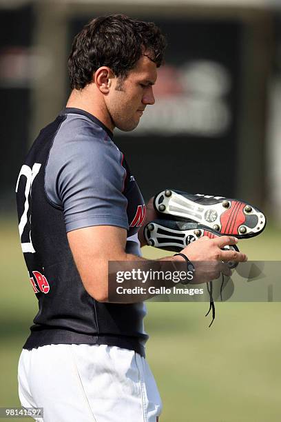 Bismarck du Plessis during the Sharks training session at Absa Stadium on March 30, 2010 in Durban, South Africa.