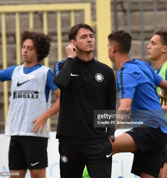 Gabriele Bonacina head coach of FC Internazionale prior the U16 Serie A and B Final match between FC Internazionale and Juventus FC at Stadio Bruno...