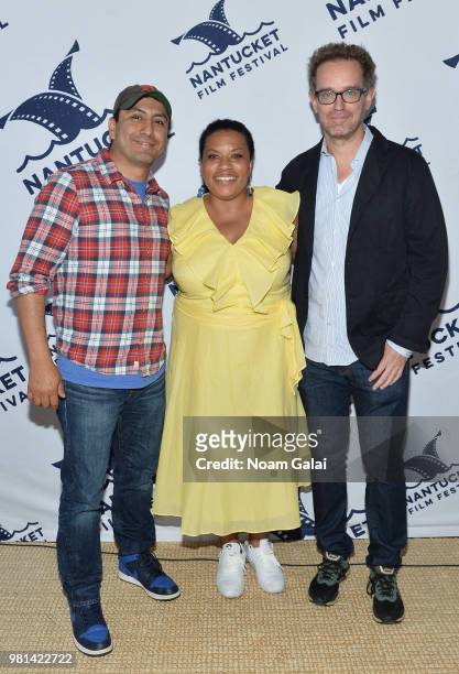 Director Rudy Valdez, Opal H. Bennett and producer Sam Bisbee attend a screening of 'The Sentence' during the 2018 Nantucket Film Festival - Day 3 on...