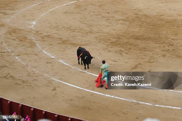 Plaza de Toros de Canaveralejo bullfighting ring during Cali Fair. Bullfighting also known as tauromachy is a traditional spectacle of Colombia, in...