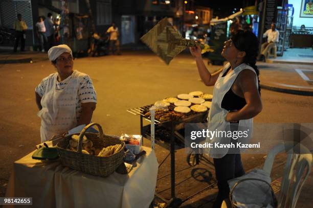 Evening activities on the main street in the city center. Quimbaya is a town and municipality in the western part of the department of Quindío,...