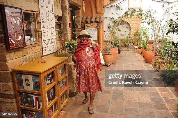 Typical Boyacan woman in the center. Villa de Leyva is a colonial town and municipality, in the Boyacá department, part of the subregion of the...