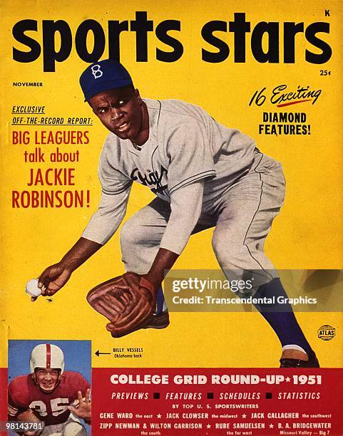 Jackie Robinson is on the cover of the November, 1952 issue of Sports Stars, published in New York.