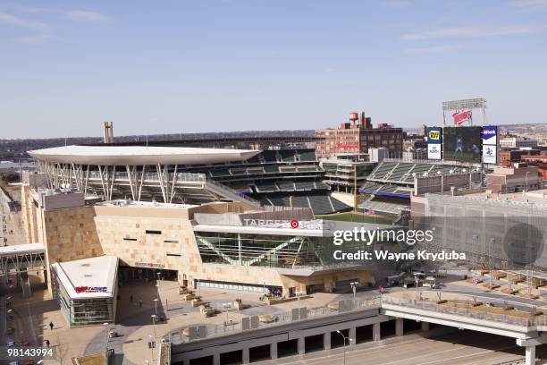 Target Field Cook An exterior general view of Target Field and Target Plaza on March ...