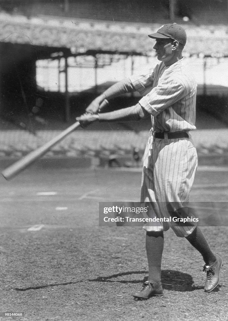 Wally Pipp Batting  Yankees Polo Grounds 1921