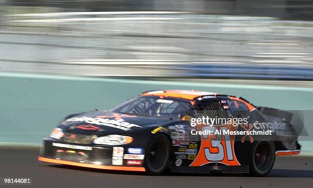 Robby Gordon races from turn four at the Ford 400 Winston Cup Race, Sunday, November 16, 2003 at Homestead-Miami Speedway.