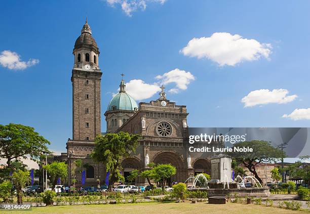 manila cathedral intramuros manila philippines - metro manila stock-fotos und bilder