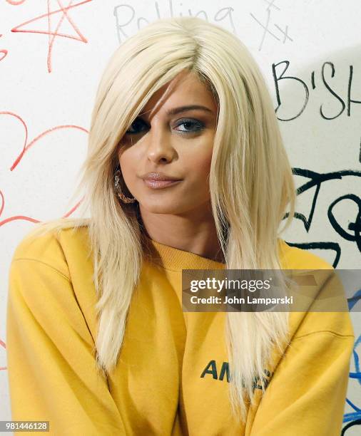 Singer Bebe Rexha visits Music Choice at Music Choice on June 22, 2018 in New York City.