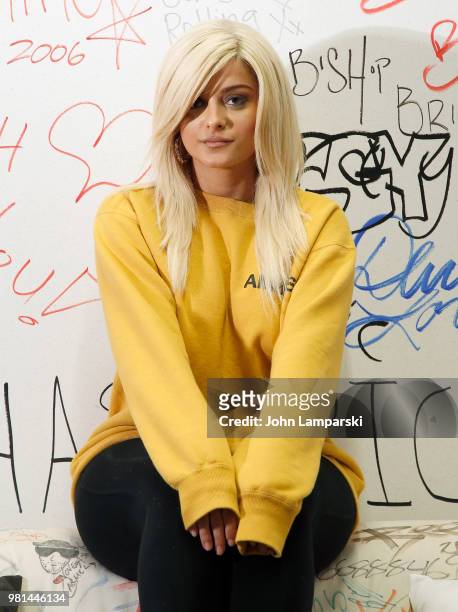 Singer Bebe Rexha visits Music Choice at Music Choice on June 22, 2018 in New York City.