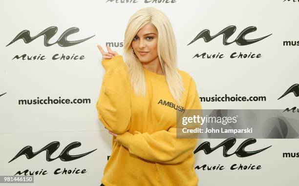 Singer Bebe Rexha visits Music Choice at Music Choice on June 22, 2018 in New York City.