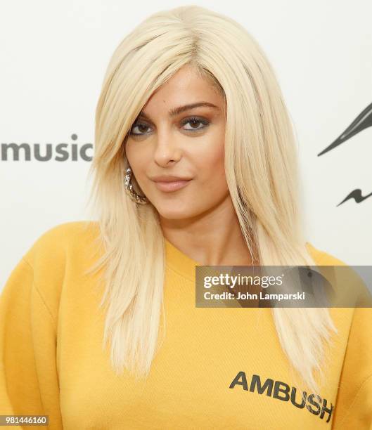 Singer Bebe Rexha visits Music Choice at Music Choice on June 22, 2018 in New York City.