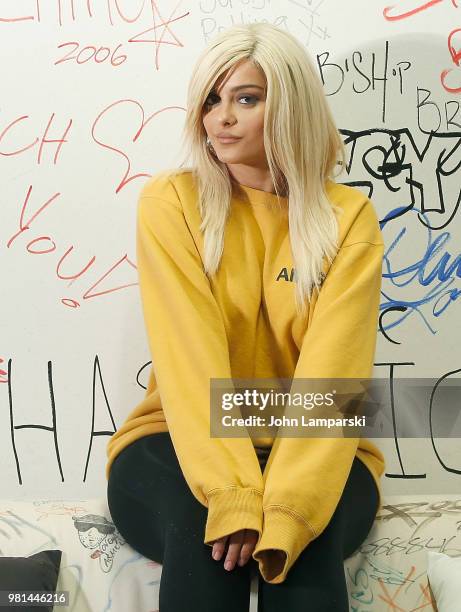 Singer Bebe Rexha visits Music Choice at Music Choice on June 22, 2018 in New York City.