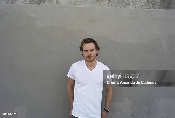 Actor Michael Fassbender poses at a portrait session in Los Angeles, CA in 2009.