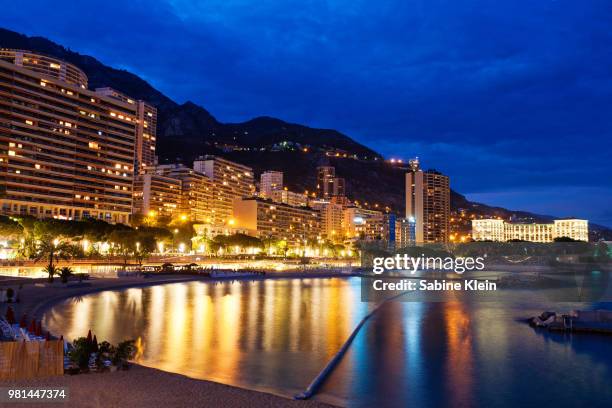 monte carlo at night - monaco sunset stock pictures, royalty-free photos & images