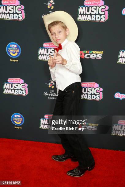 Mason Ramsey attends the 2018 Radio Disney Music Awards at Loews Hollywood Hotel on June 22, 2018 in Hollywood, California.
