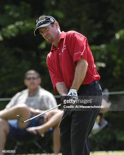 Rod Pampling competes in the final round of the PGA Tour Bank of America Colonial in Ft. Worth, Texas, May 23, 2004.