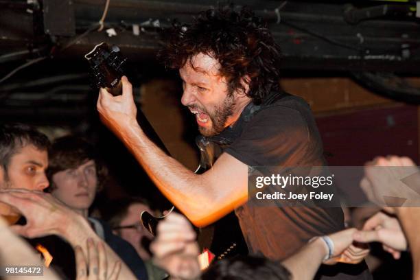 Ben Weinman of The Dillinger Escape Plan performs at The Basement on March 27, 2010 in Columbus, Ohio.