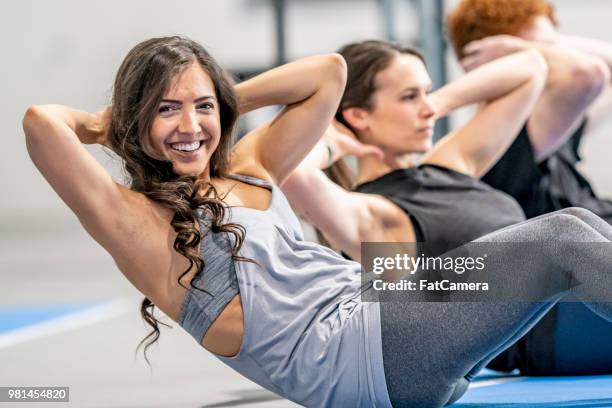 ab exercise - abs stock pictures, royalty-free photos & images