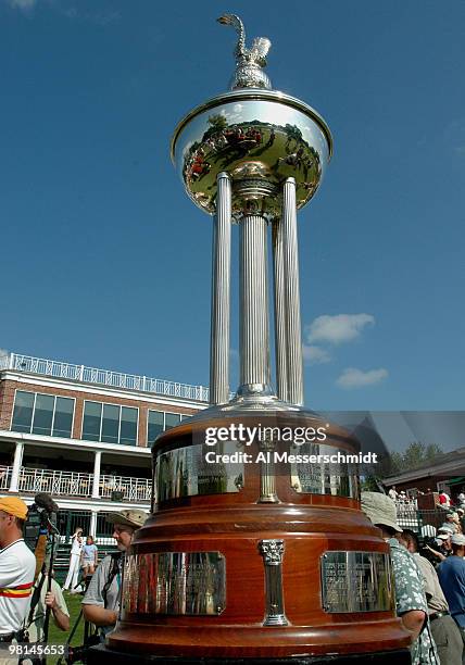 The winner's trophy in the PGA Tour Bank of America Colonial in Ft. Worth, Texas, May 23, 2004.