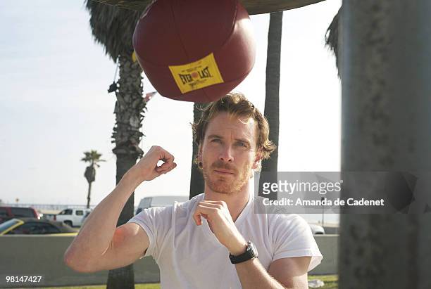 Actor Michael Fassbender poses at a portrait session in Los Angeles, CA in 2009. Published image.