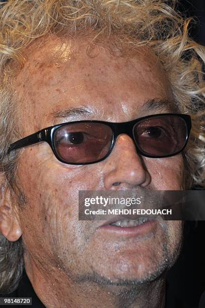 Canada's Starmania producer Luc Plamondon attends the Knight in order of Honor award ceremony for Canada's singer Fabienne Thibeault on March 30,...