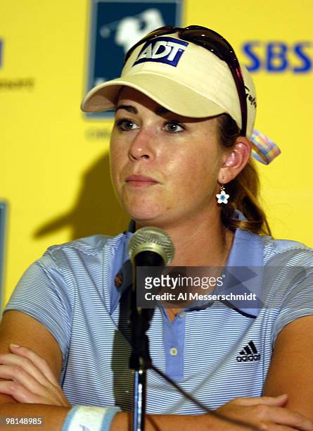 Rookie of the year Paula Creamer at a press conference February 15, 2006 before the start of the SBS Open at Turtle Bay at Kahuku, Hawaii.