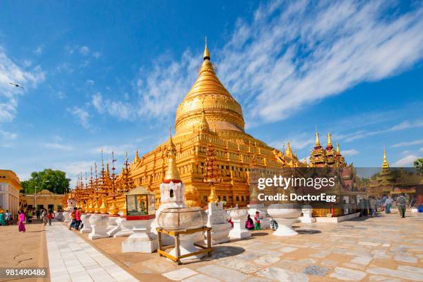 shwezigon pagoda, mandalay, myanmar - doctoregg stock pictures, royalty-free photos & images