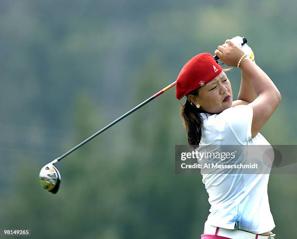 Christina Kim follows her drive during the final round of the 2006 SBS Open at Turtle Bay, Kahuku, Hawaii, Feb. 18, 2006.