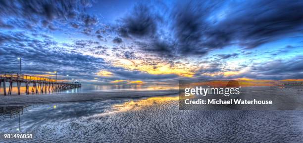 henley reflections pano - henley beach stock pictures, royalty-free photos & images