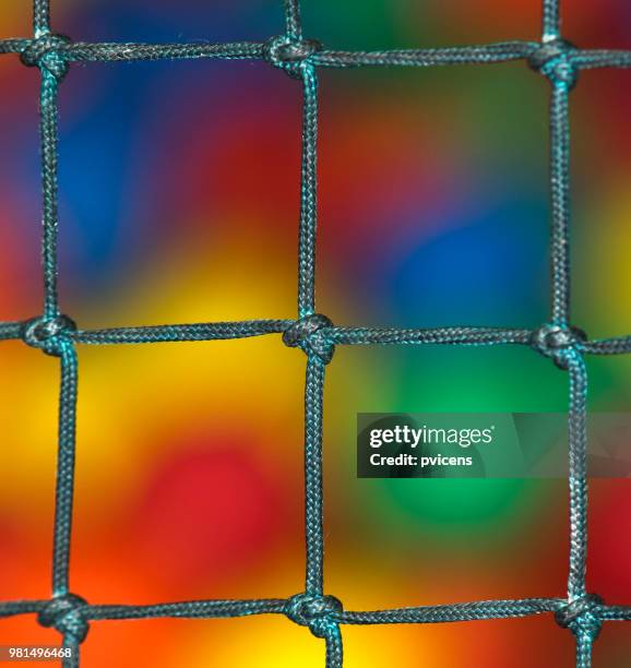 net and colors - schussfaden stock-fotos und bilder