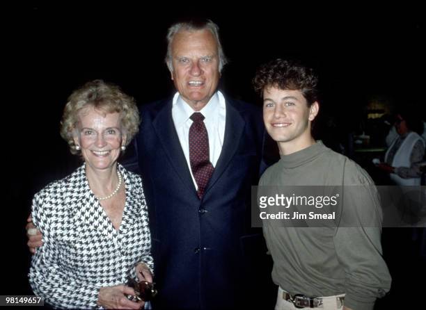 Billy Graham , wife Ruth and Kirk Cameron